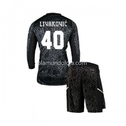 Camisola Dinamo Zagreb Livakovic 40 Guarda-redes Criança Equipamento Primeiro 2022-2023 Manga Comprida